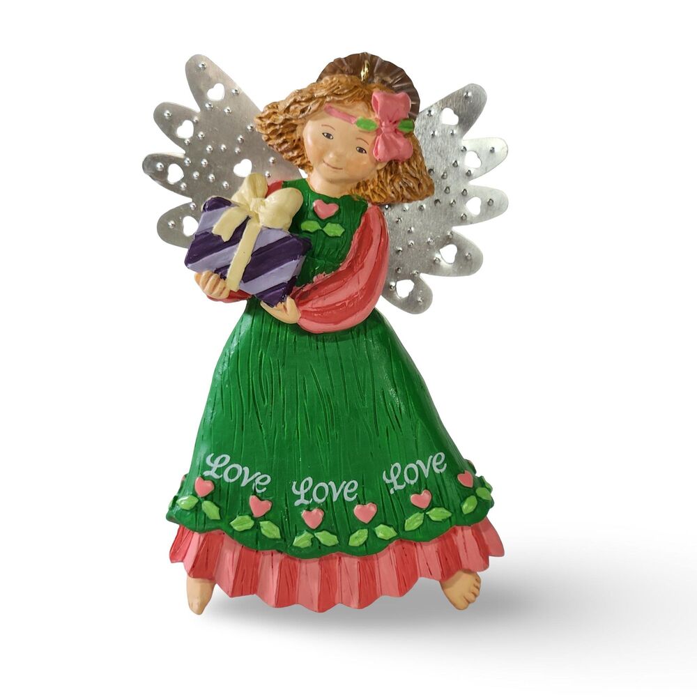 GIFT OF LOVE Angel Christmas Tree Ornament VTG 1998 American Greetings Whimsical